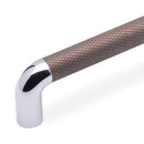 Lany Knurled D Handle Antique Copper / Chrome