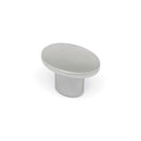 Oval Knob Satin Chrome