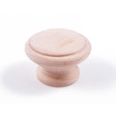 Laithe Ridged Round Wooden Knob Raw Maple