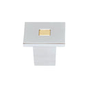 Insert Square Knob Chrome / Brass