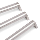 Splayed Oval Bar Handle Brushed Nickel