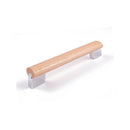 Wooden Bar Handle Beech/Chrome