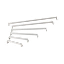 Splayed Round Bar Handle Brushed Nickel