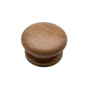 Laithe Button Round Wooden Knob Light Oak
