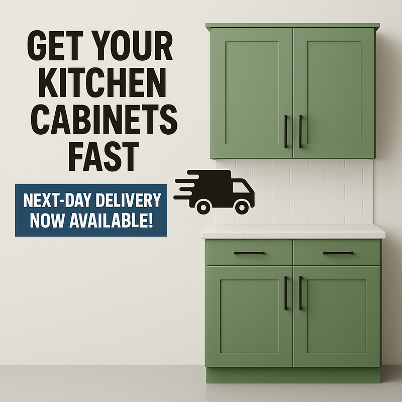 Get Your Kitchen Cabinets Fast: Next-Day Delivery Now Available!