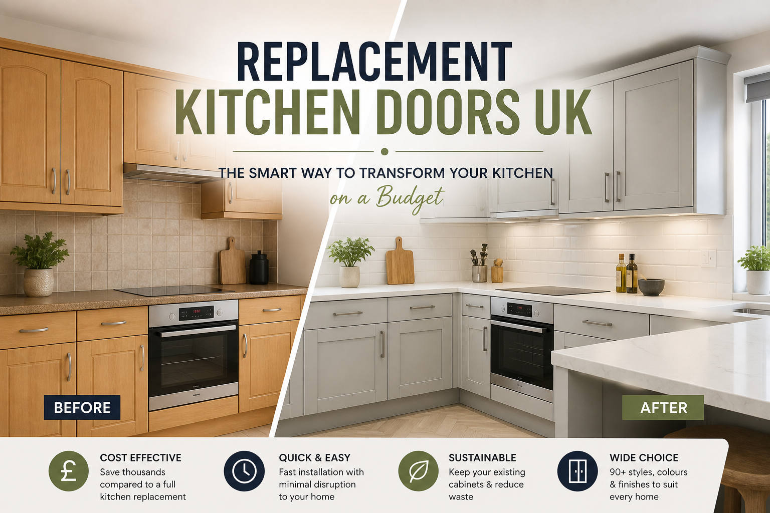 Replacement Kitchen Doors UK: Affordable Kitchen Makeover Guide