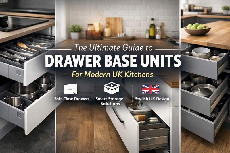 Drawer Base Units UK | Modern Kitchen Storage Cabinets