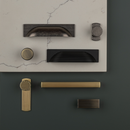 Linden Round Post Knob Satin Brass