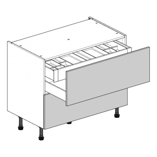 1000 3-Drawer Base Cabinet with Inner Cutlery Drawer