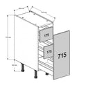 300 Highline Base Cabinet with 3-Inner Drawers