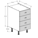 400 4-Drawer Base Cabinet