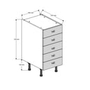 400 5-Drawer Base Cabinet