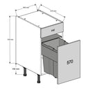 400 Drawerline Base Cabinet with Premium Pull Out Bin