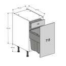 400 Highline Base Cabinet with Premium Bin & Inner Drawer