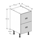450 2-Drawer Base Cabinet