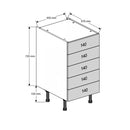 450 5-Drawer Base Cabinet