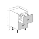 500 3-Drawer Base Cabinet with Inner Cutlery Drawer