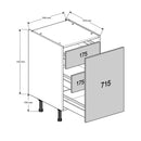 500 Highline Base Cabinet with 3-Inner Drawers