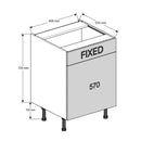 600 Drawerline Hob/Sink Base Cabinet with Dummy Drawer