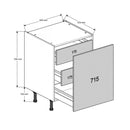 600 Highline Base Cabinet with 3-Inner Drawers