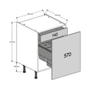 600 Highline Base Cabinet with Premium Bin & Inner Drawer