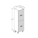 600 Standard Height 50/50 Integrated Fridge/Freezer Cabinet