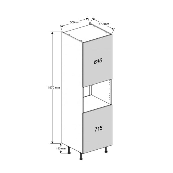 600 Standard Height Single 450h Microwave/Compact Housing Cabinet