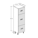 600 Standard Height Single Integrated Fridge or Freezer Cabinet
