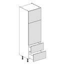 600 Standard Height Single Integrated Fridge or Freezer Cabinet with 2-Pan Drawers