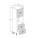 600 Standard Height Single Oven Housing Cabinet with 2-Pan Drawers