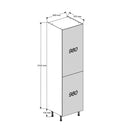 600 Tall Height 50/50 Integrated Fridge/Freezer Cabinet