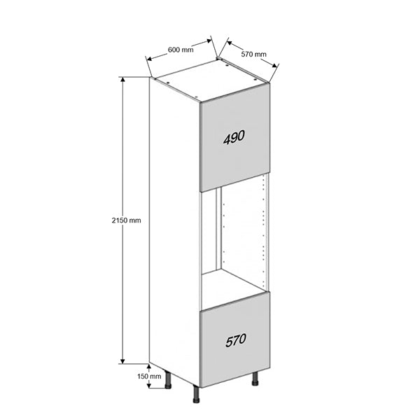 600 Tall Height Double Oven Housing Cabinet