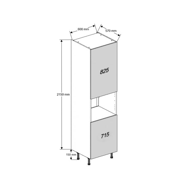 600 Tall Height Single 450h Microwave/Compact Housing Cabinet