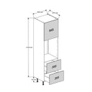 600 Tall Height Single Oven Housing Cabinet with 2-Pan Drawers