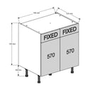 700 Dummy Drawer Double Base Cabinet