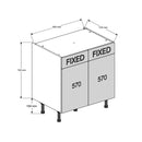 800 Dummy Drawerline Double Base Cabinet