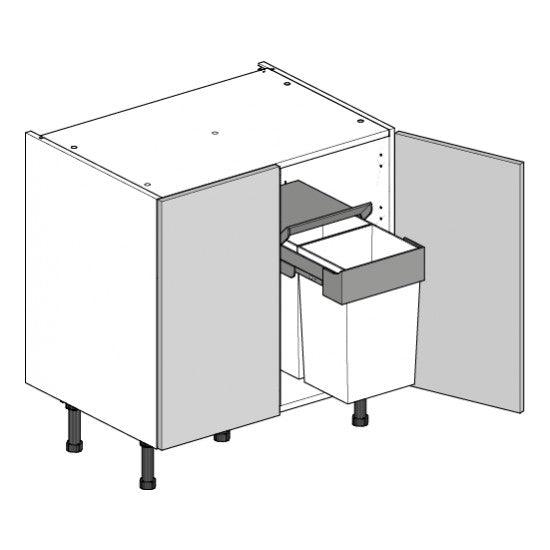 800 Highline Double Base Cabinet with Undersink Bin