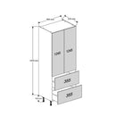 800 Standard Double Larder Cabinet with 2-Pan Drawers