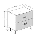 900 2-Drawer Base Cabinet
