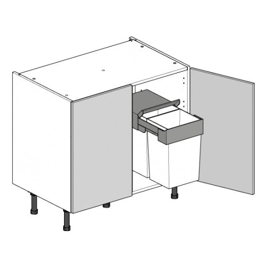900 Highline Double Base Cabinet with Undersink Bin