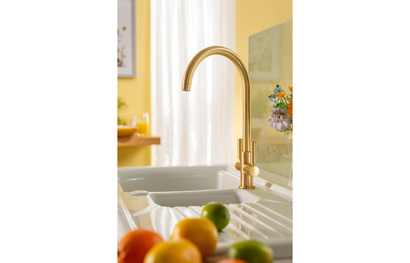 Abode Globe Monobloc Mixer Tap - Brushed Nickel