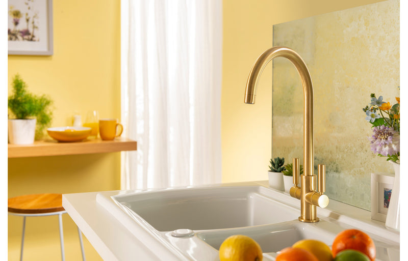 Abode Globe Monobloc Mixer Tap - Brushed Nickel