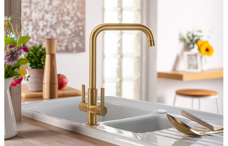 Abode Pico Quad Monobloc Mixer Tap - Brushed Nickel