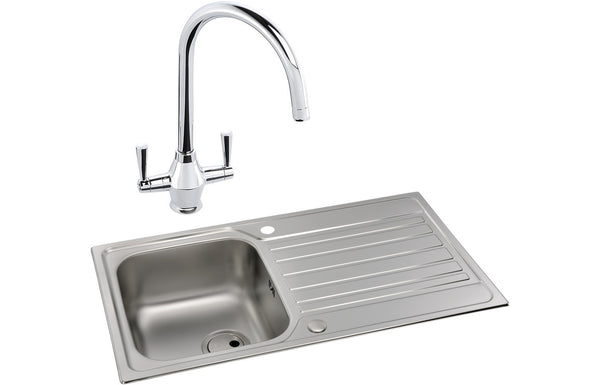 Abode Connekt 1B Inset Stainless Steel Sink & Astral Tap Pack