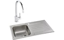 Abode Connekt 1B Inset Stainless Steel Sink & Atlas Tap Pack