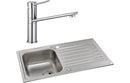 Abode Connekt 1B Inset Stainless Steel Sink & Specto Tap Pack