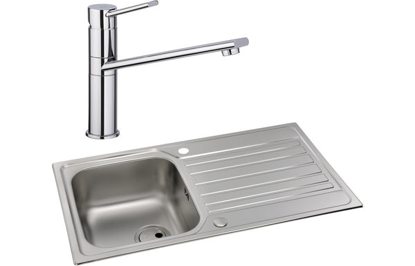 Abode Connekt 1B Inset Stainless Steel Sink & Specto Tap Pack