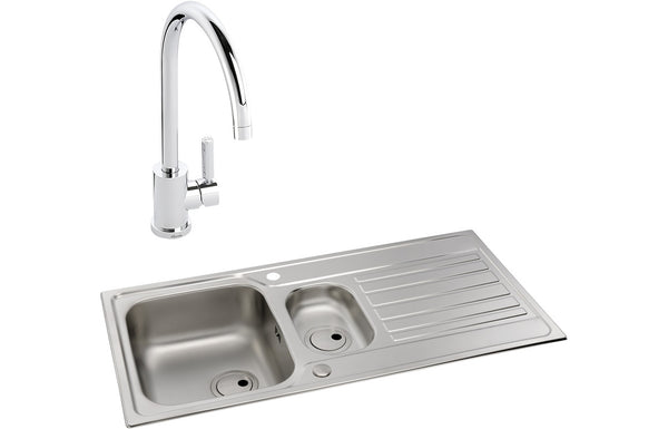 Abode Connekt 1.5B Inset Stainless Steel Sink & Atlas