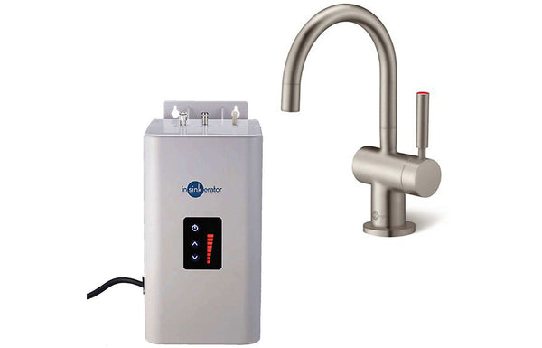InSinkErator H3300 Hot Mixer Tap Neo Tank & Water Filter - Brushed Steel