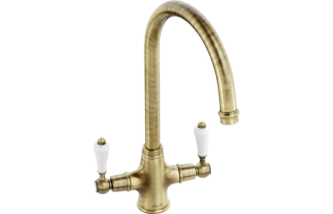 Abode Ludlow Monobloc Mixer Tap - Antique Brass UK
